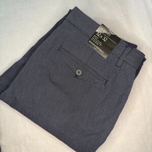 Banana Republic Aiden Chino Pants Mens 32x32 Blue Pinstripe Slim Fit Preppy NEW